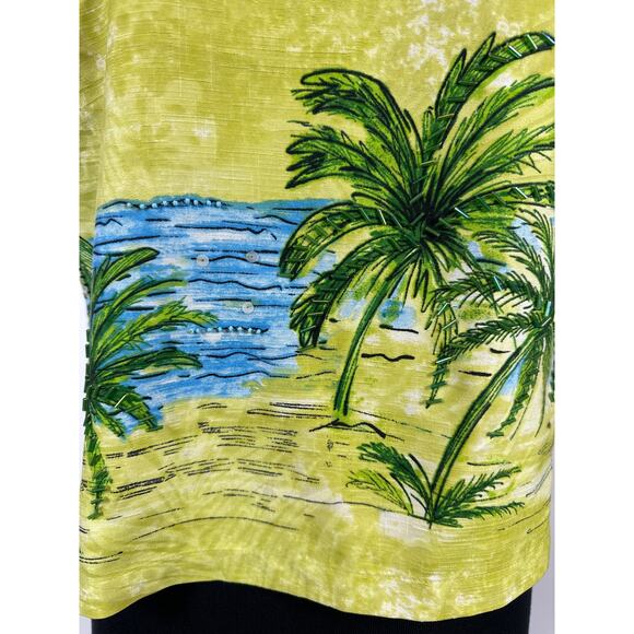 Nancy Bolen City Girl 100% Silk Vintage Embellished Sleeveless Tank Top Beach M - Picture 5 of 14